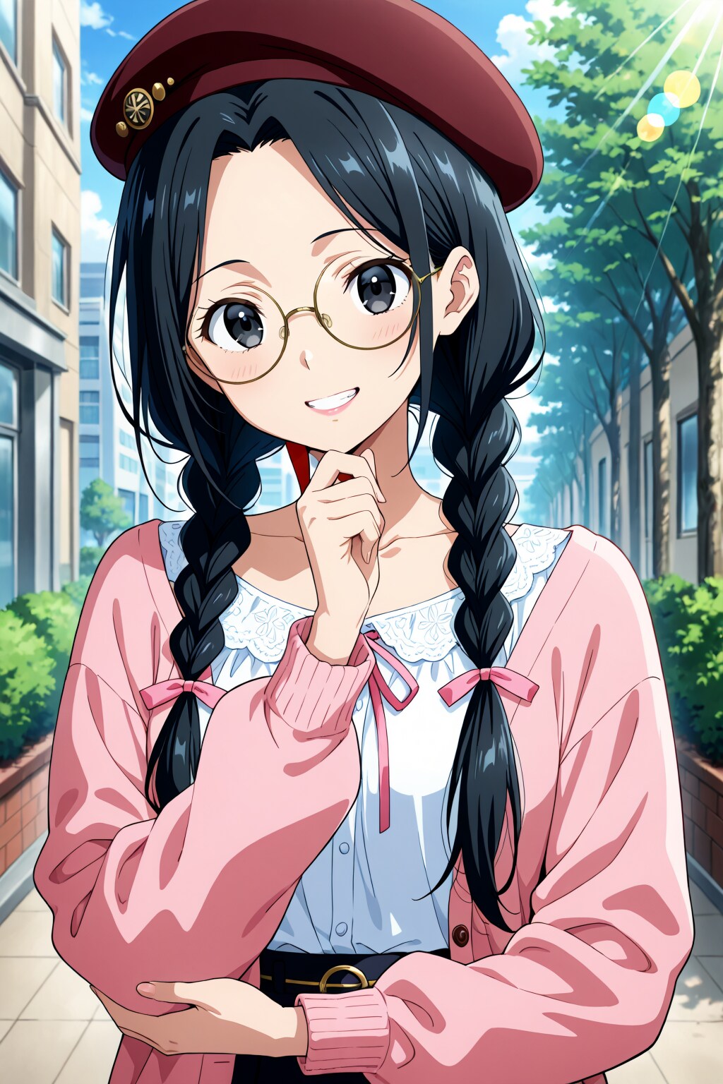 黒髪ツインテールの女の子
