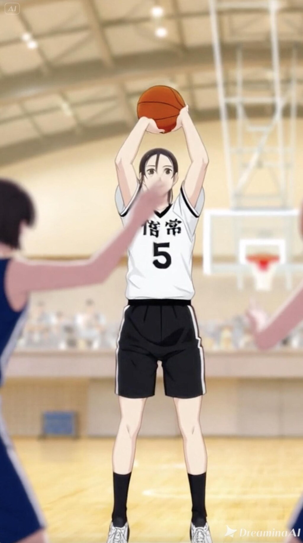 女バスのジャンプシュート379