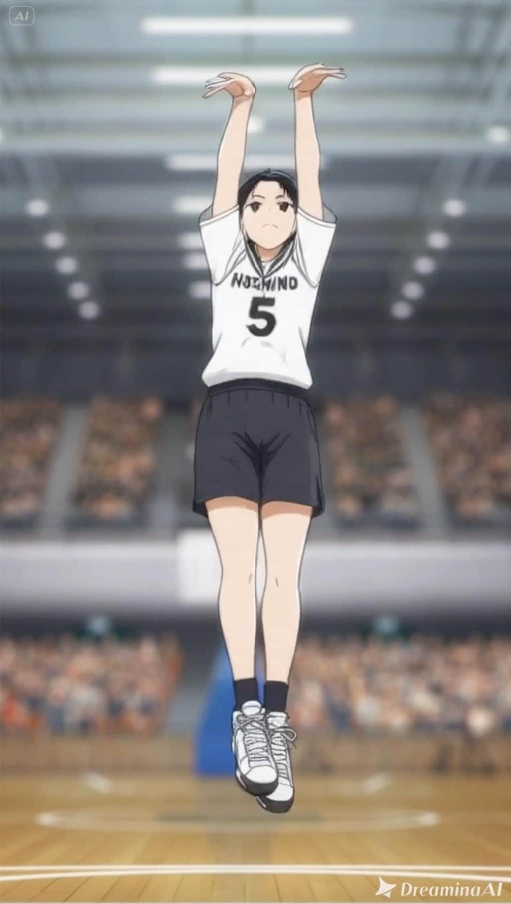 女バスのジャンプシュート379