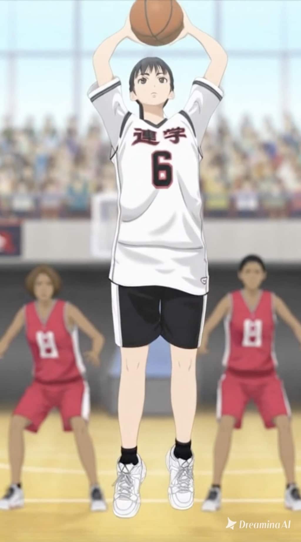 女バスのジャンプシュート379