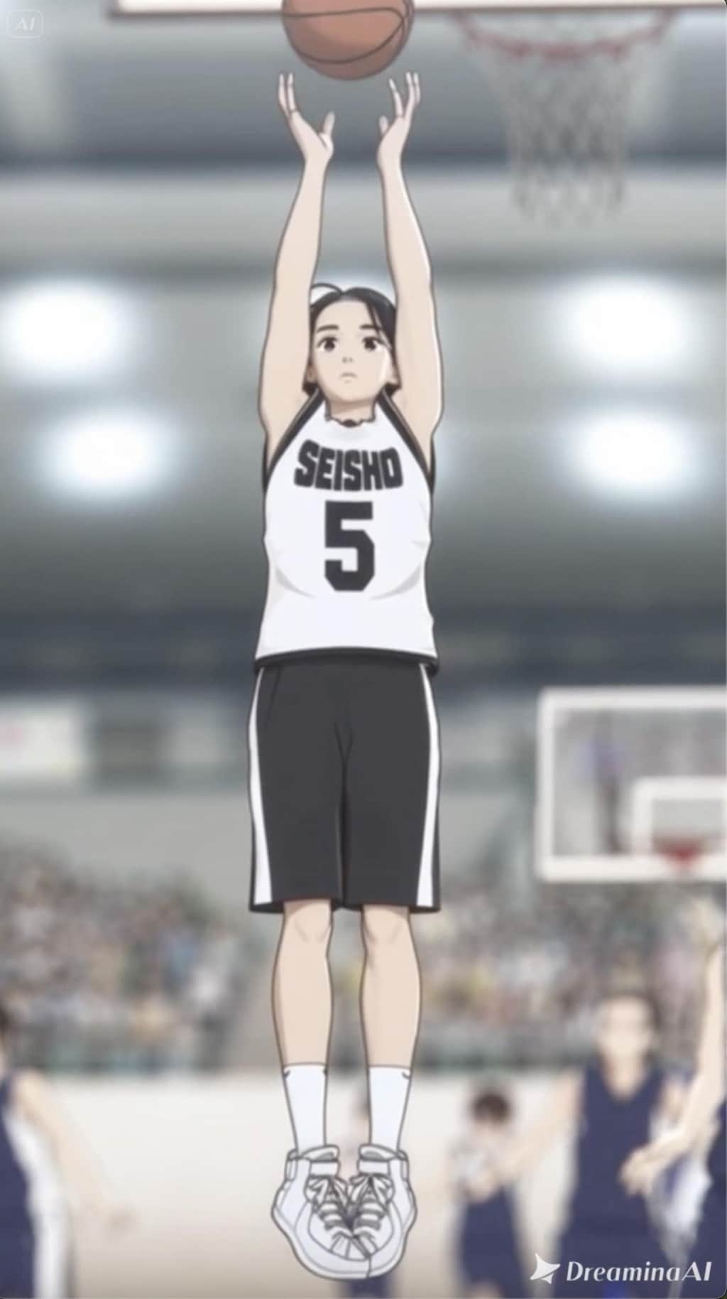 女バスのジャンプシュート379