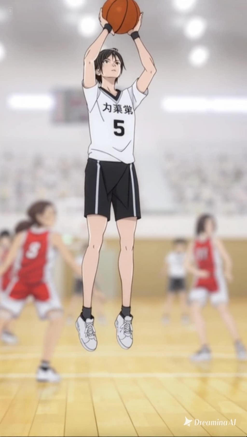 女バスのジャンプシュート379