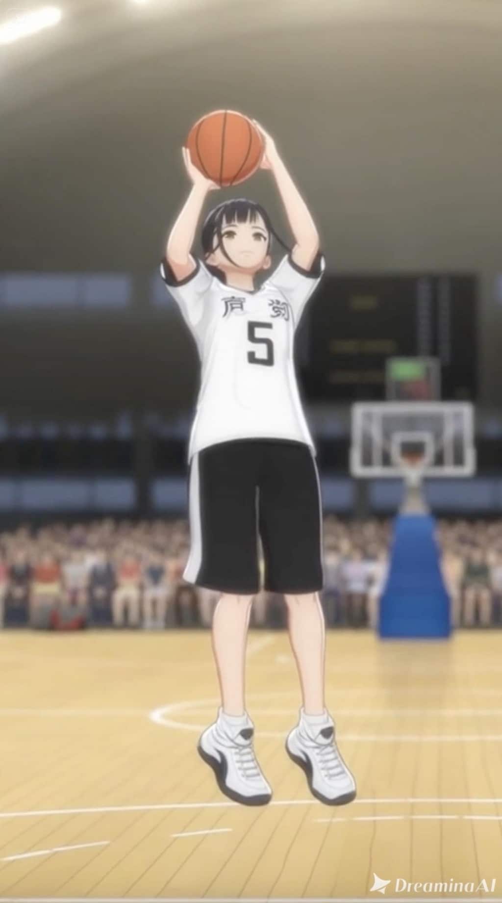 女バスのジャンプシュート379