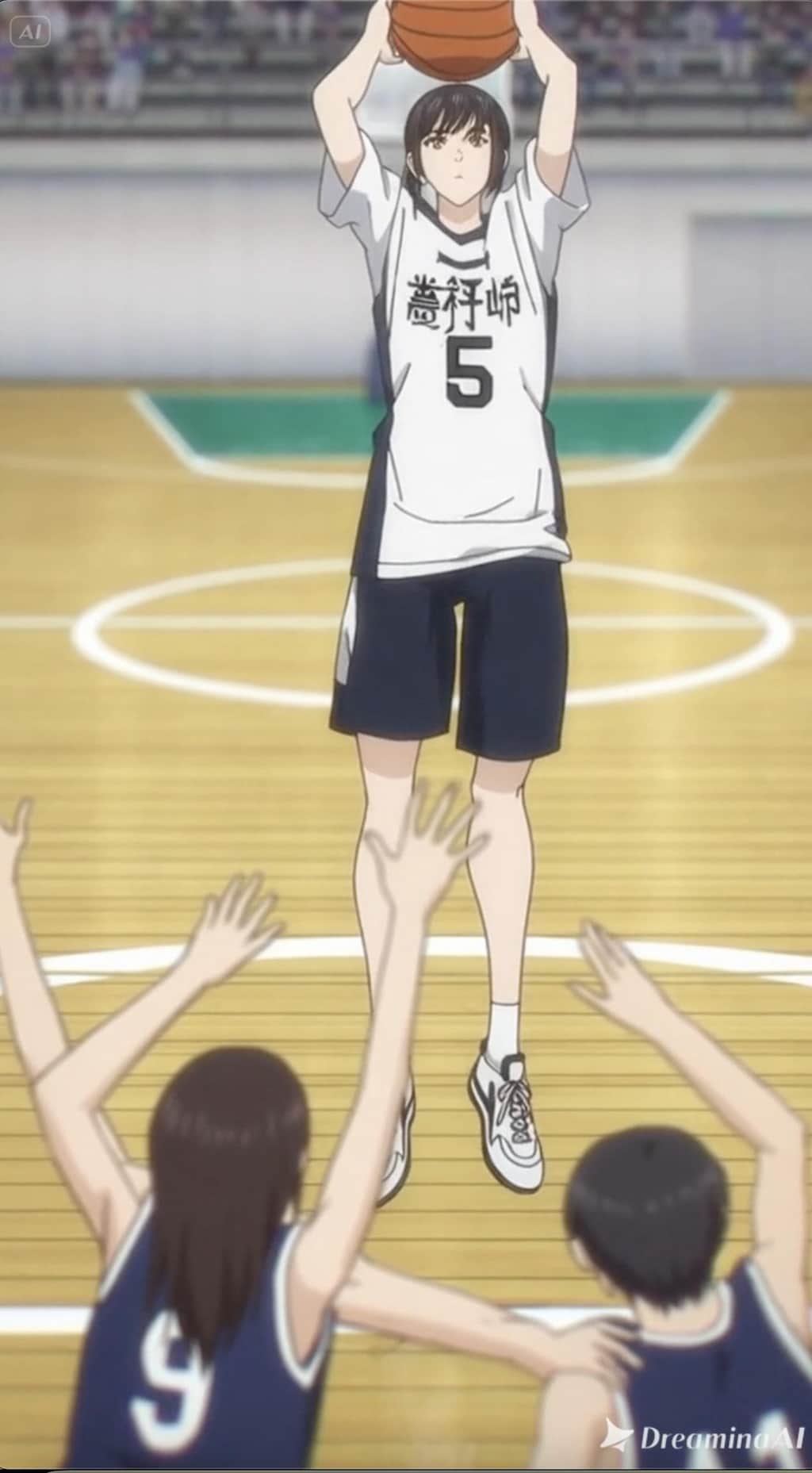 女バスのジャンプシュート379