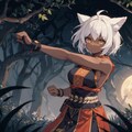 狼の戦士と夜の森 3枚目
