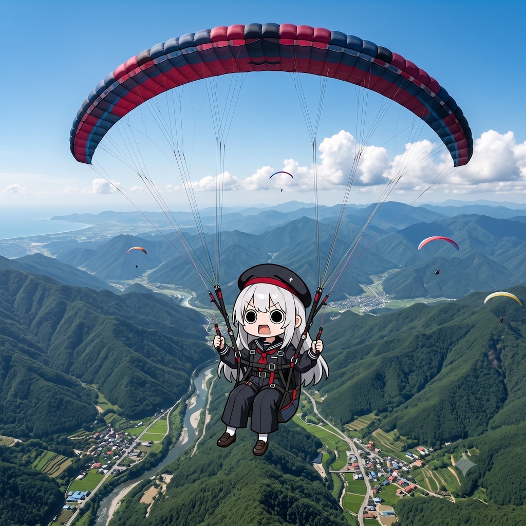 パラグライダーえらいこっちゃ嬢