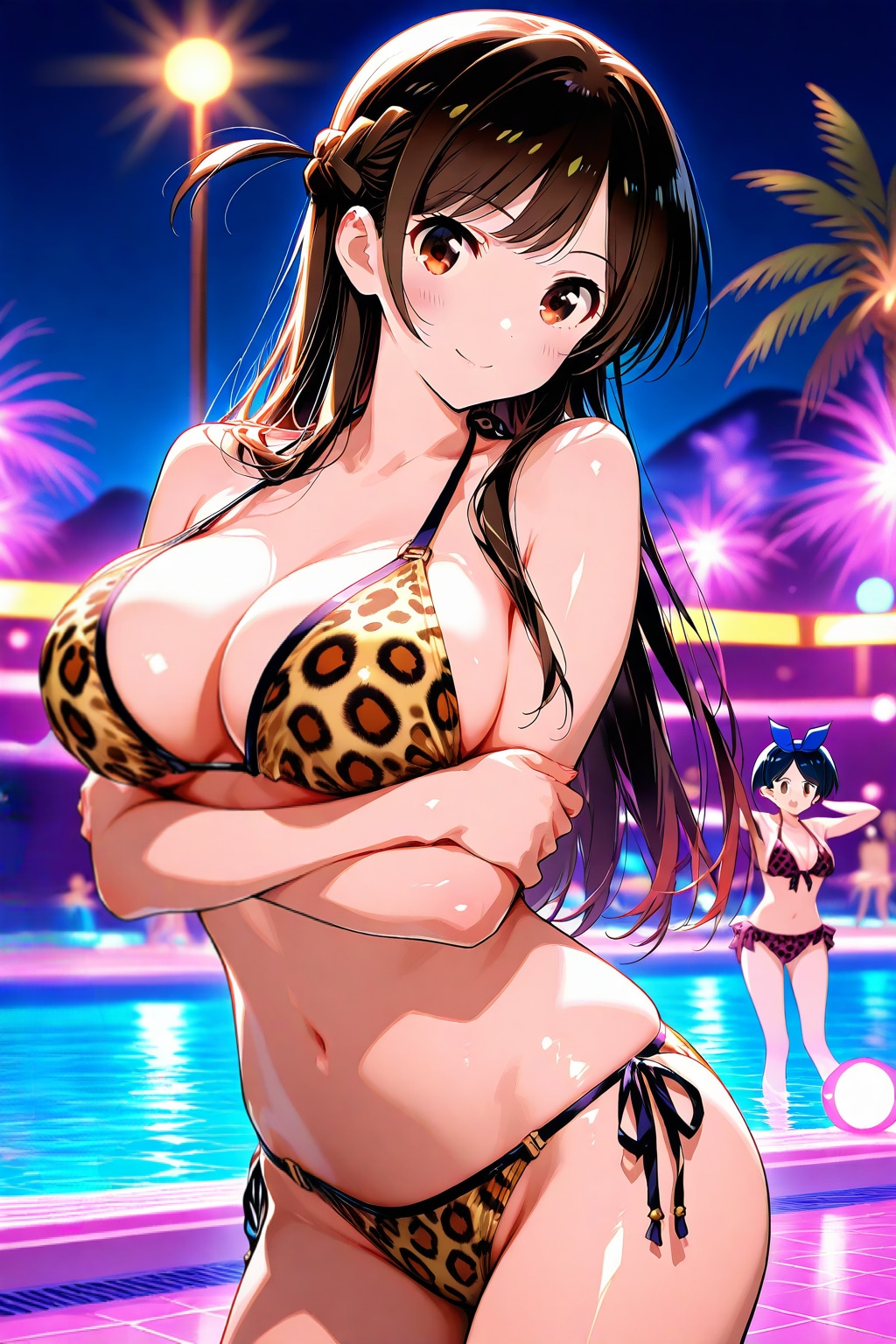 豹柄ビキニで悩殺なレンカノとプールデート🐆👙🏊‍♀️❤️