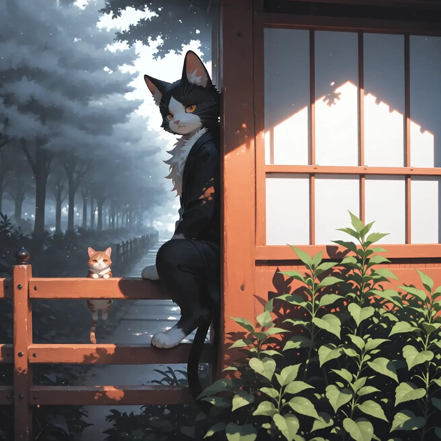 探偵ネコの尾行 | の人気AIイラスト・グラビア