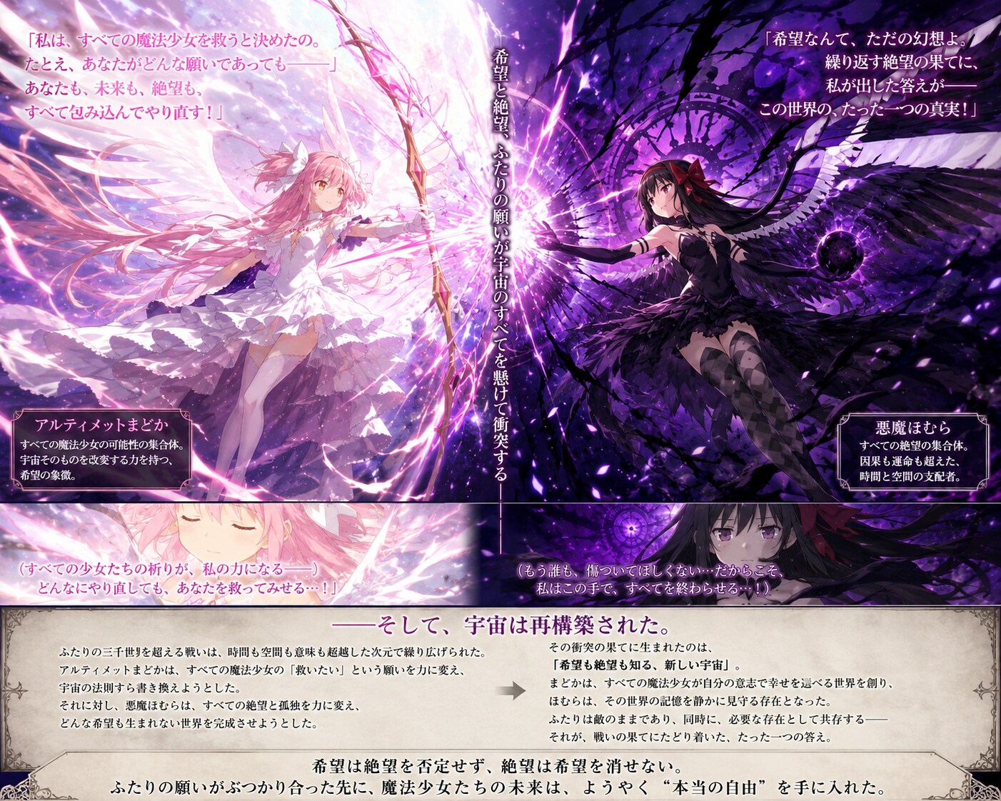 アルティメットまどかと悪魔ほむらの戦い