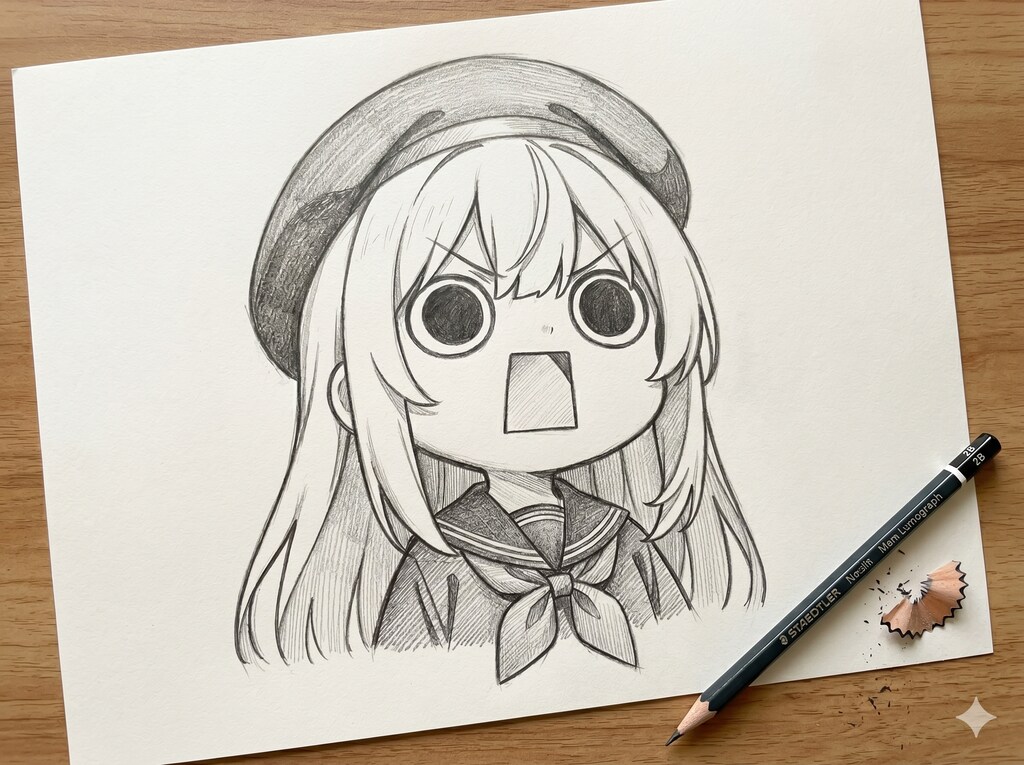 鉛筆画えらいこっちゃ嬢