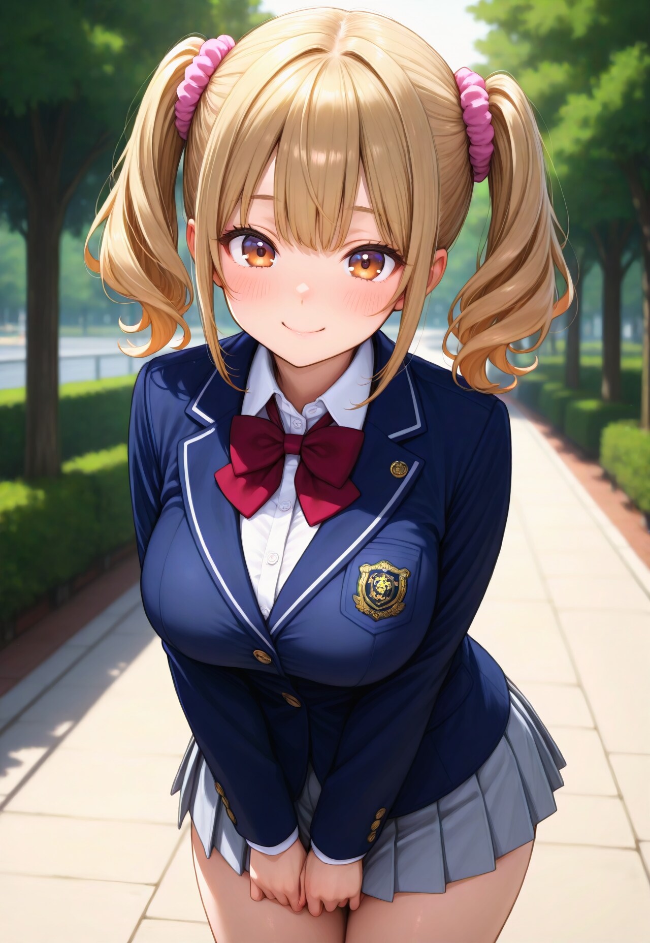 1287（紺のブレザーの制服） | の人気AIイラスト・グラビア