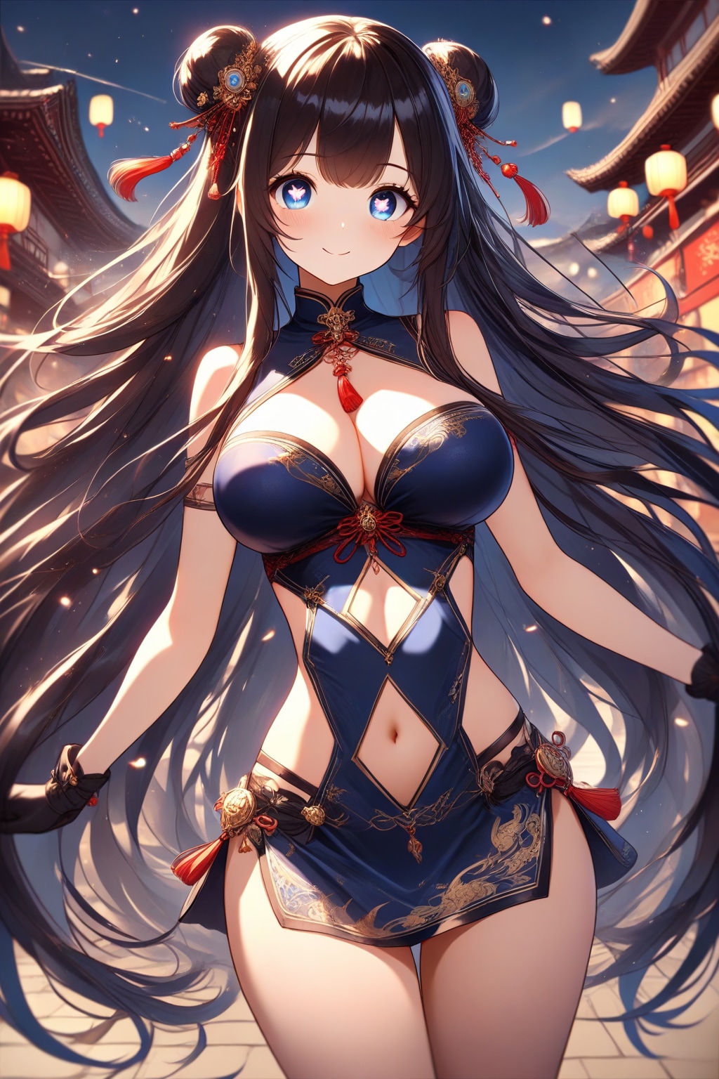 チャイナドレスの女の子