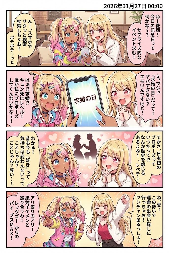 毎日漫画0時　今日は何の日 | の人気AIイラスト・グラビア