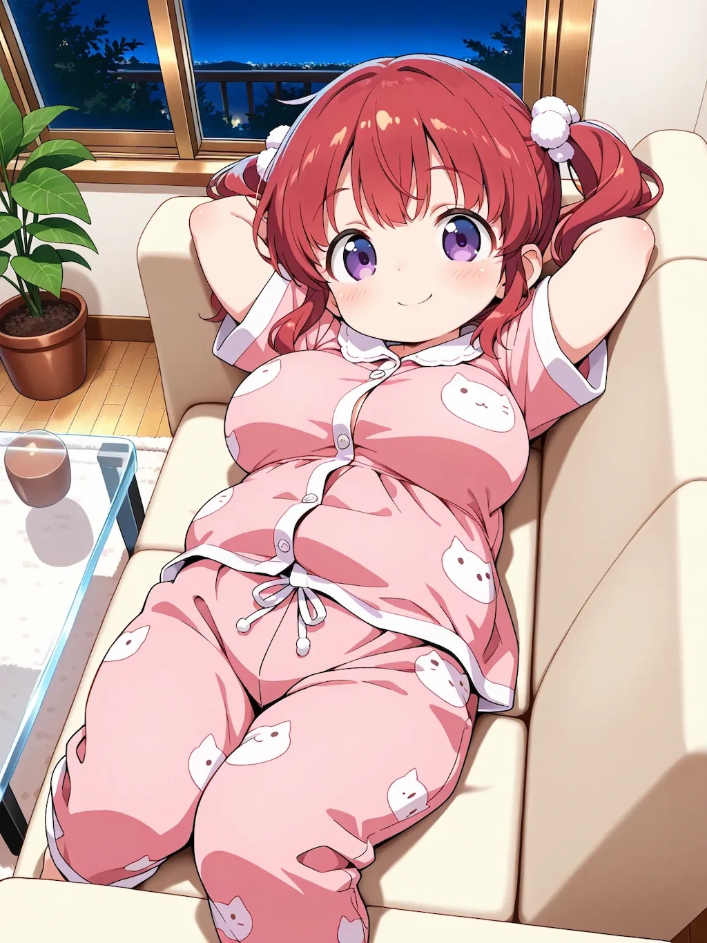 おやすみ前のめぐみちゃん