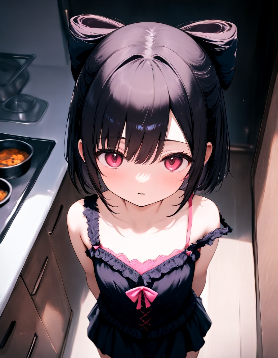 弓型の髪