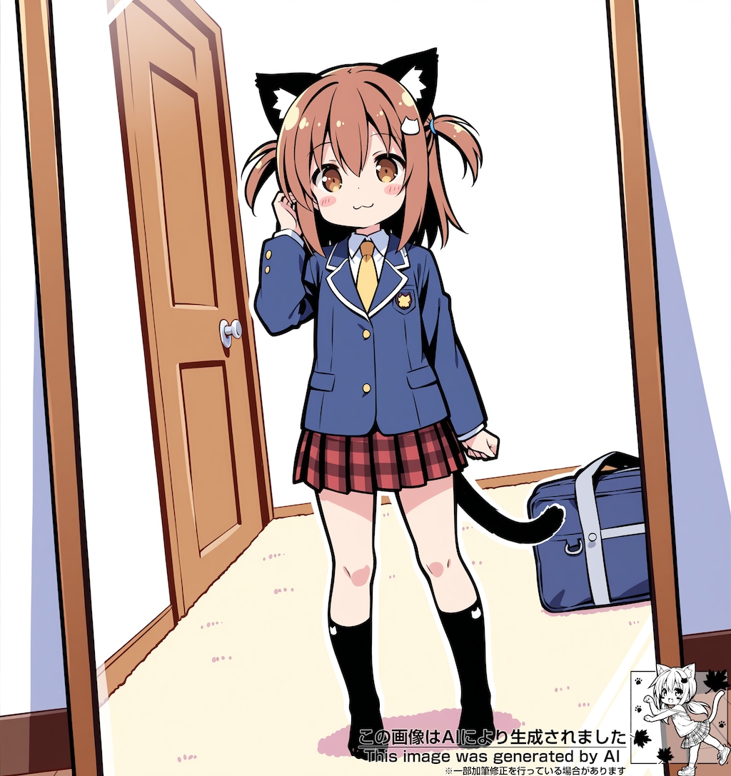 鏡の前で身だしなみのチェック！