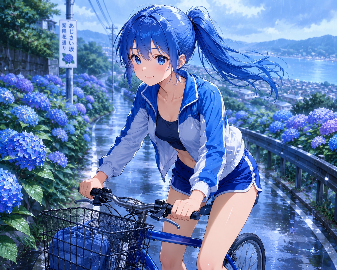 紫陽花の道 サイクリング