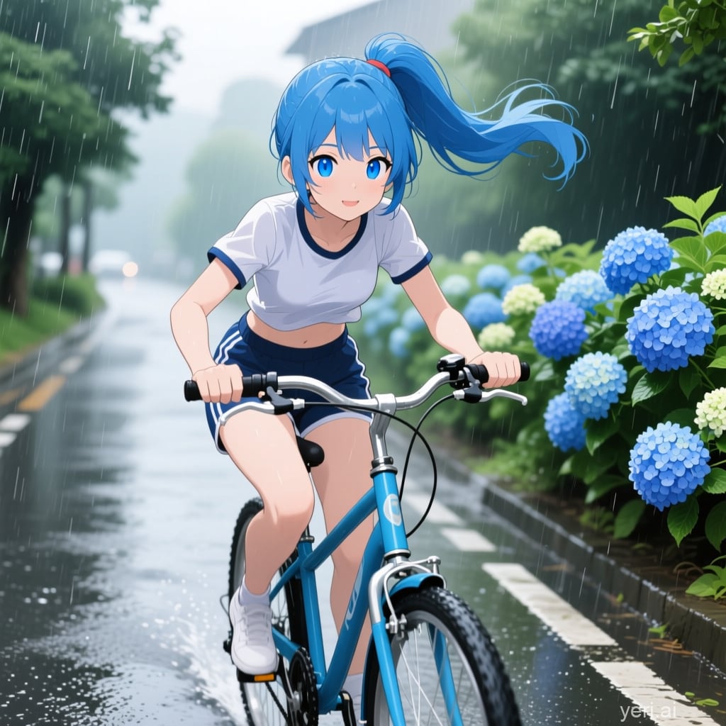紫陽花の道 サイクリング