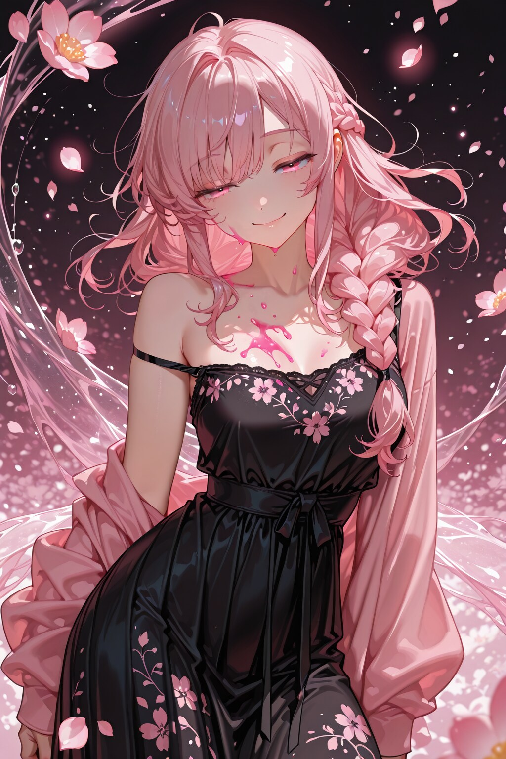 【再生成】ブラック×ピンク | の人気AIイラスト・グラビア