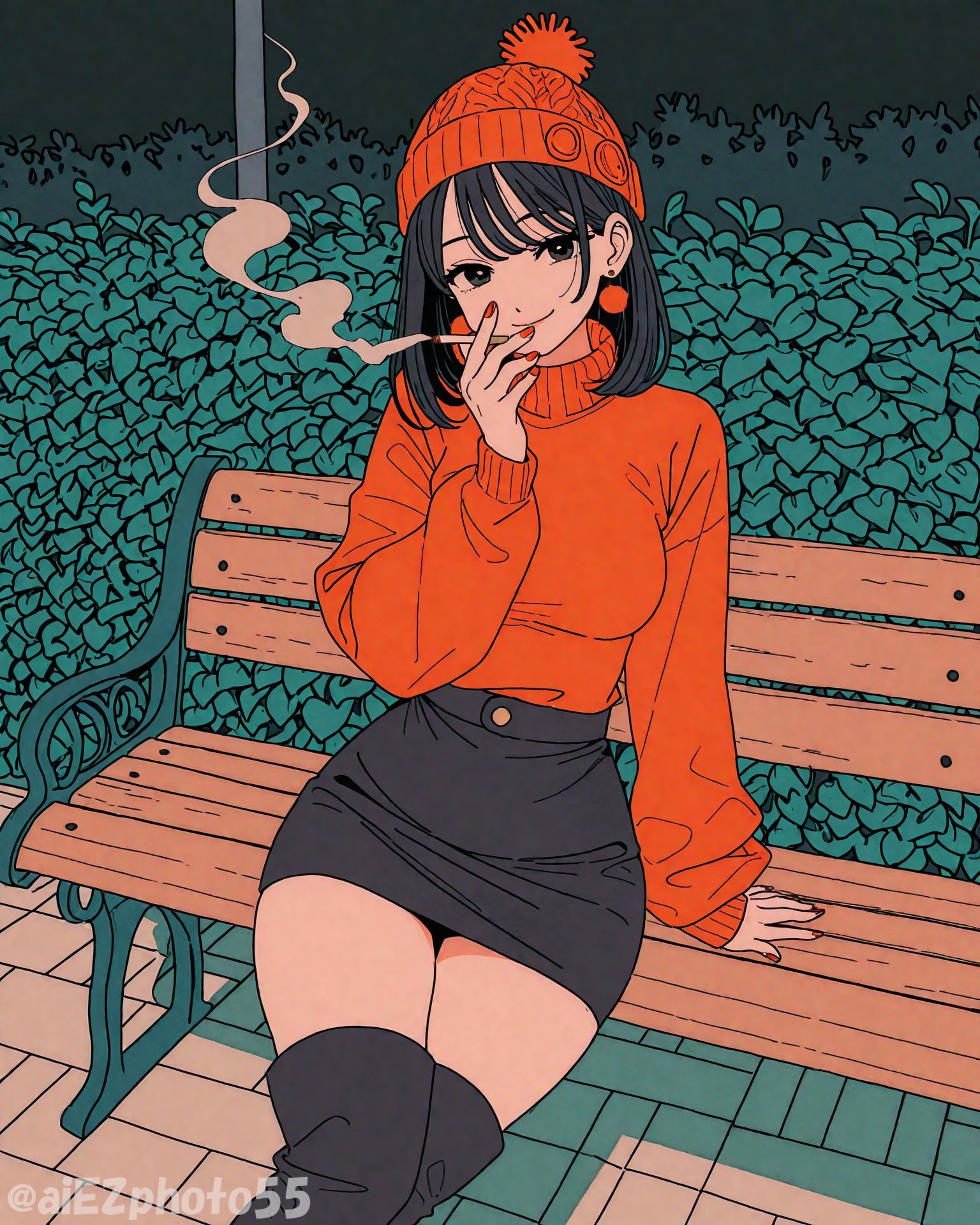 一服中2 | の人気AIイラスト・グラビア