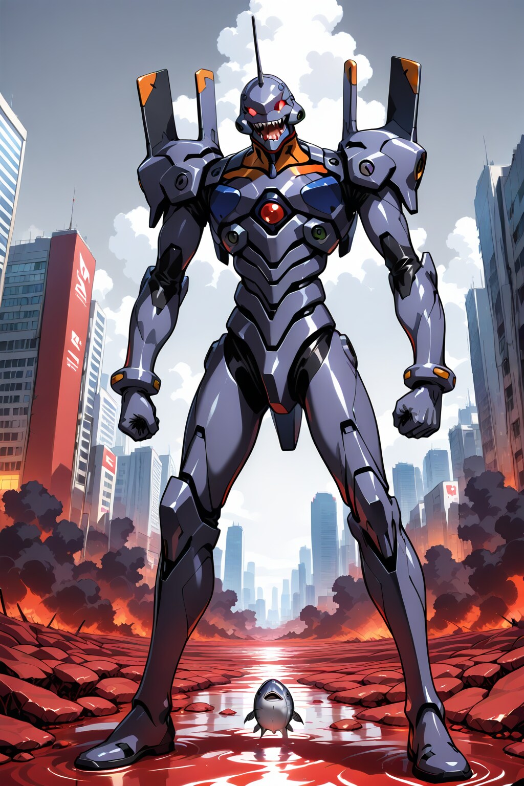 マグロンゲリオン初号機