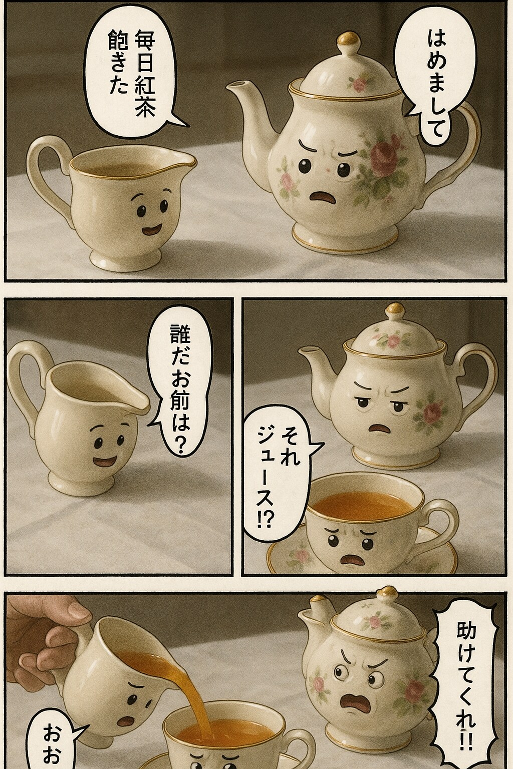 ティーセットで理不尽漫画