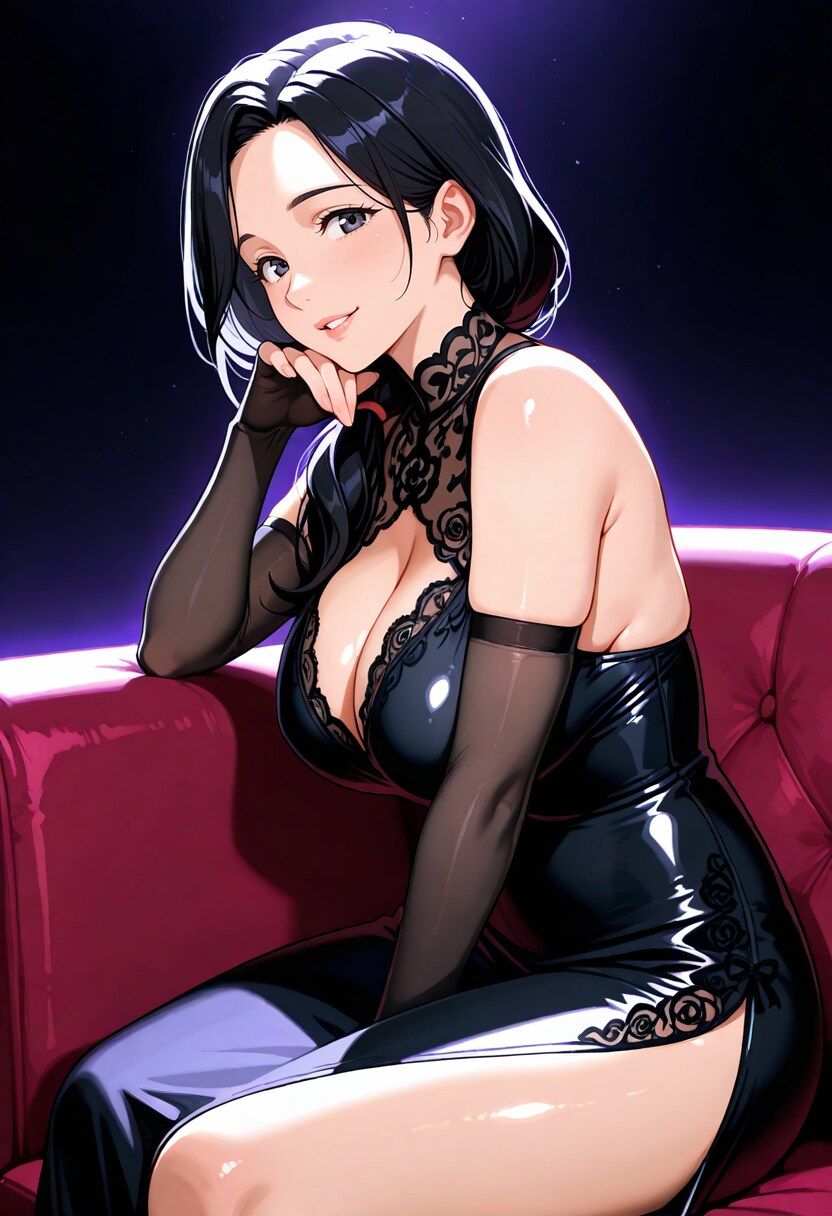 深いスリット