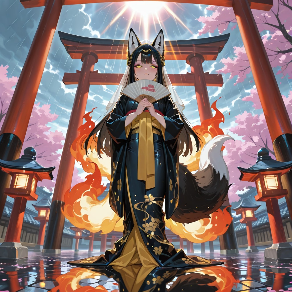 狐の嫁入り（お色なおし） | の人気AIイラスト・グラビア