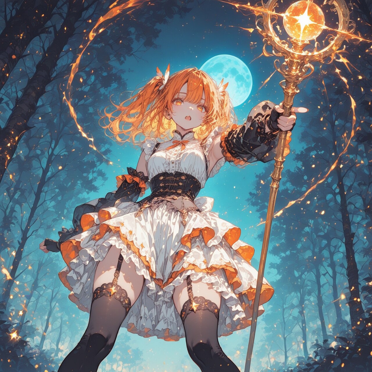 月下の魔法少女 | の人気AIイラスト・グラビア