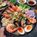 旅先で食べるseafood noodle 4枚目