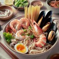 旅先で食べるseafood noodle 5枚目