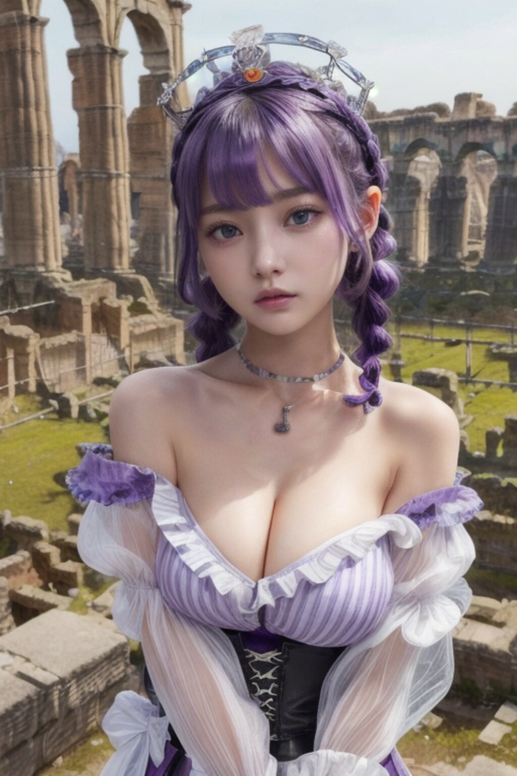 遺跡視察の姫様