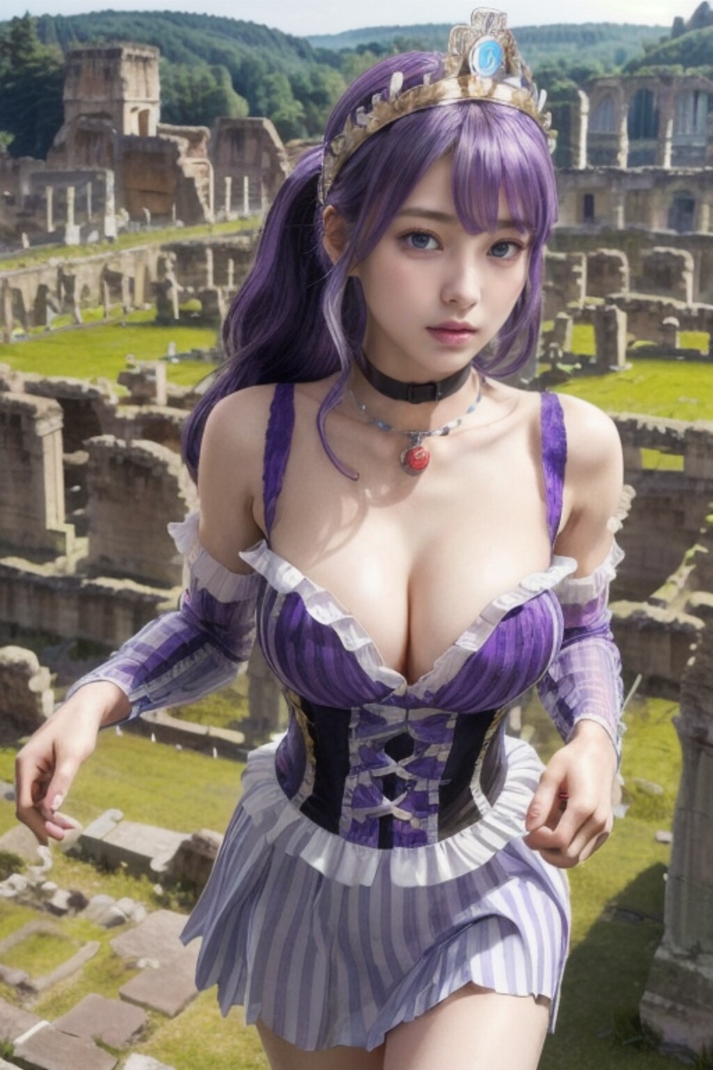 遺跡視察の姫様