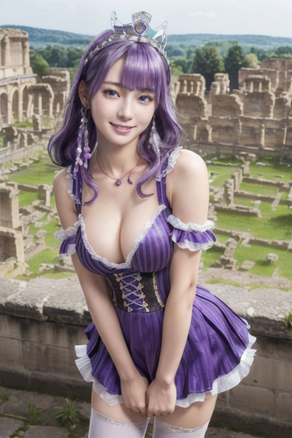 遺跡視察の姫様