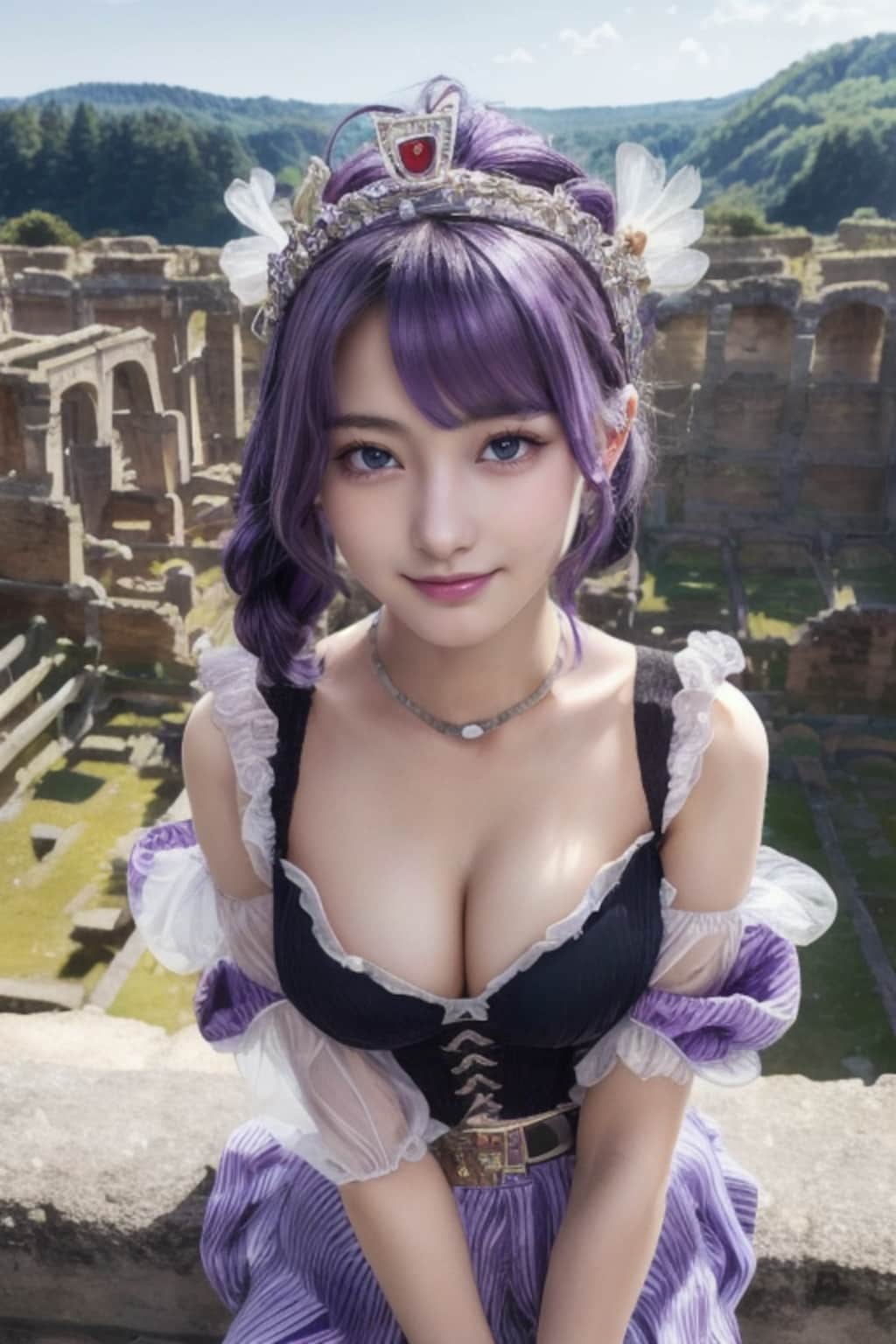 遺跡視察の姫様