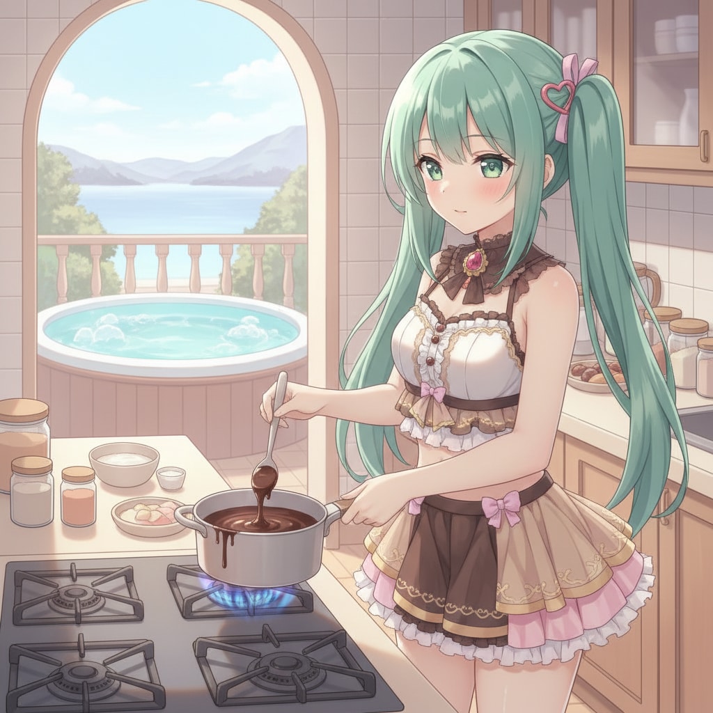 みどツイさん。チョコ作り