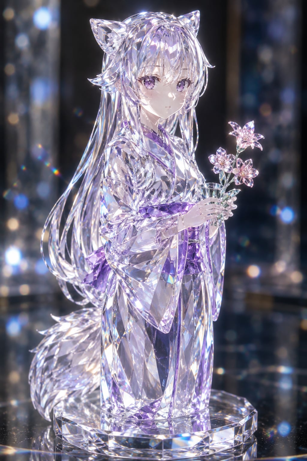 リスの御神体の高級？クリスタルフィギュア