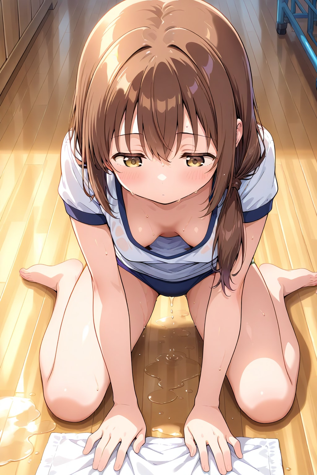 お掃除中