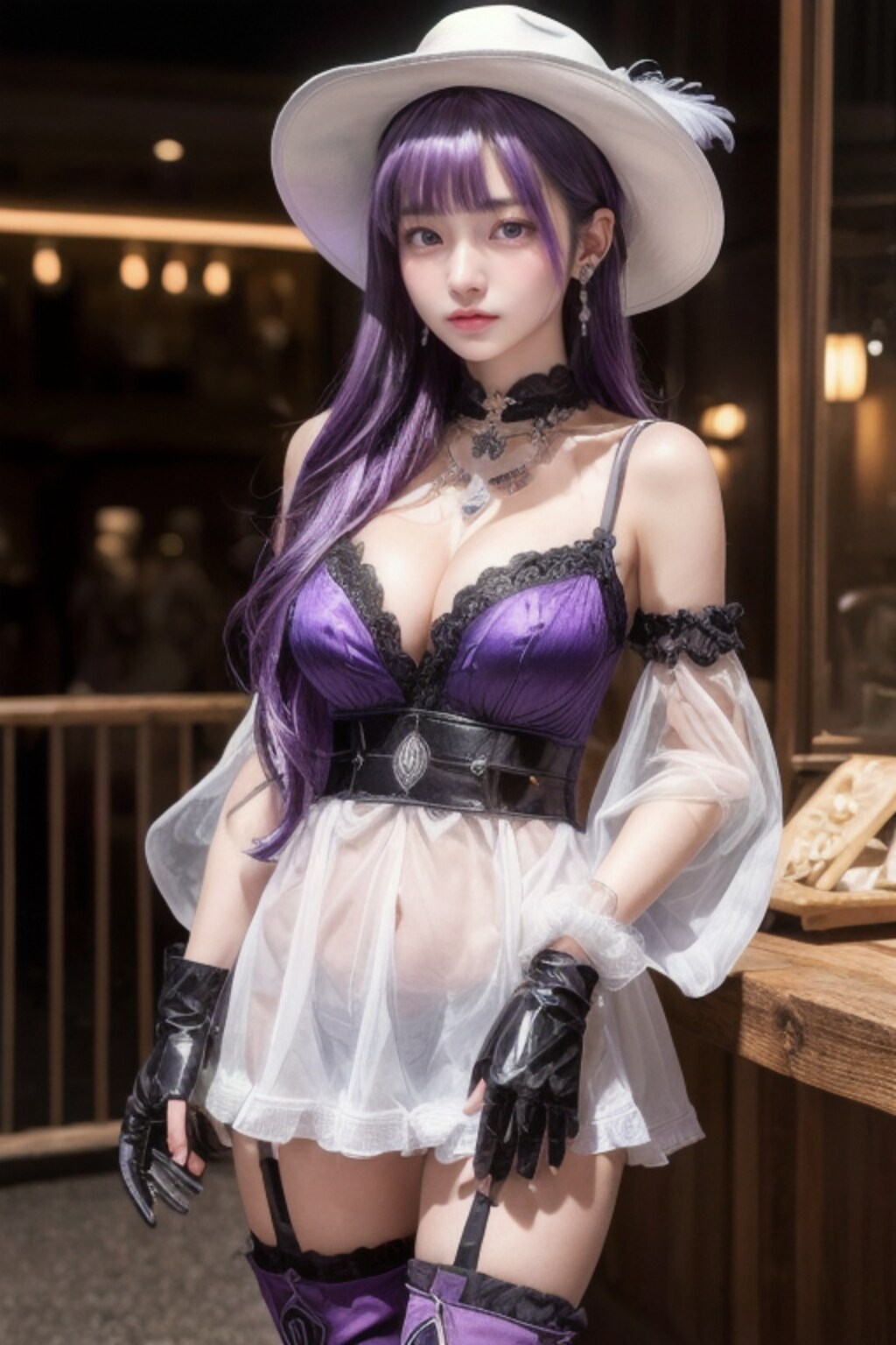 高級衣料品店の看板娘