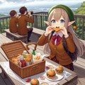 エルフ女子展望台でピクニック 2枚目