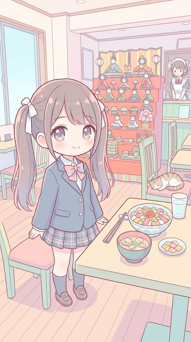 黒ツイさん。3月3日 #雛祭り #桃の節句 | の人気AIイラスト・グラビア