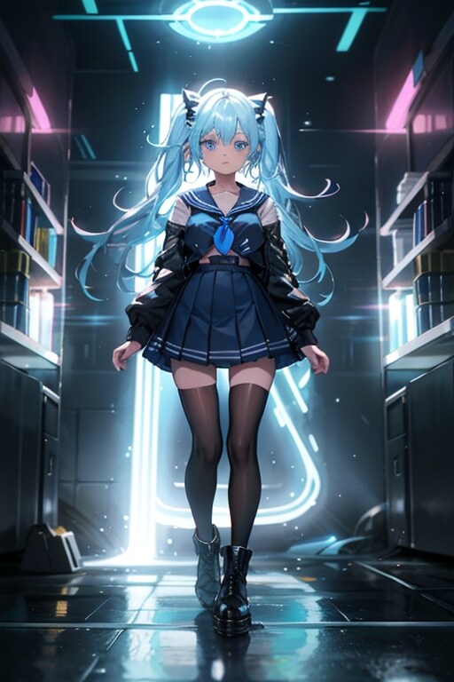 アンドロイド、セーラー服を着る