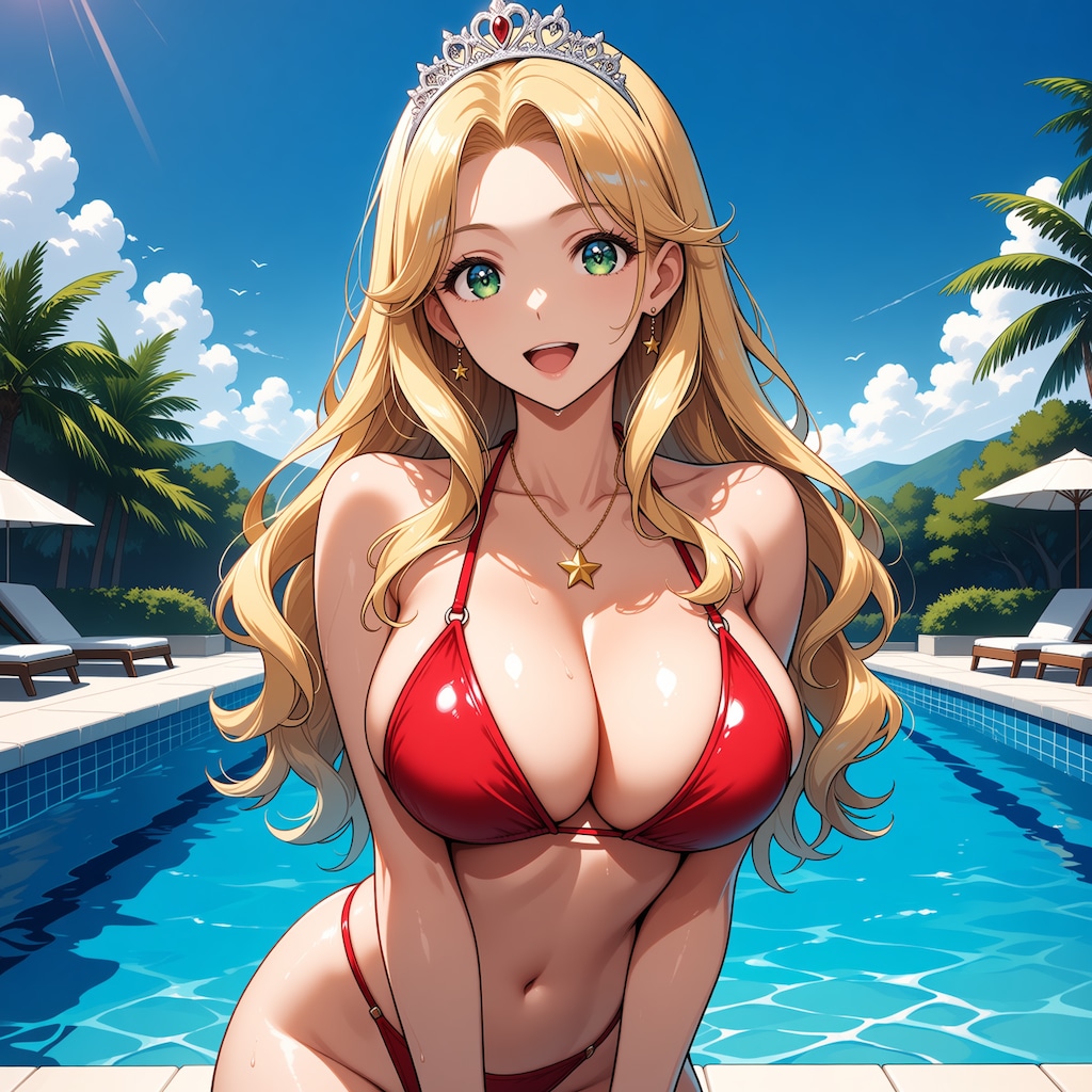 赤ハイレグビキニ(フローラ王女バージョン)