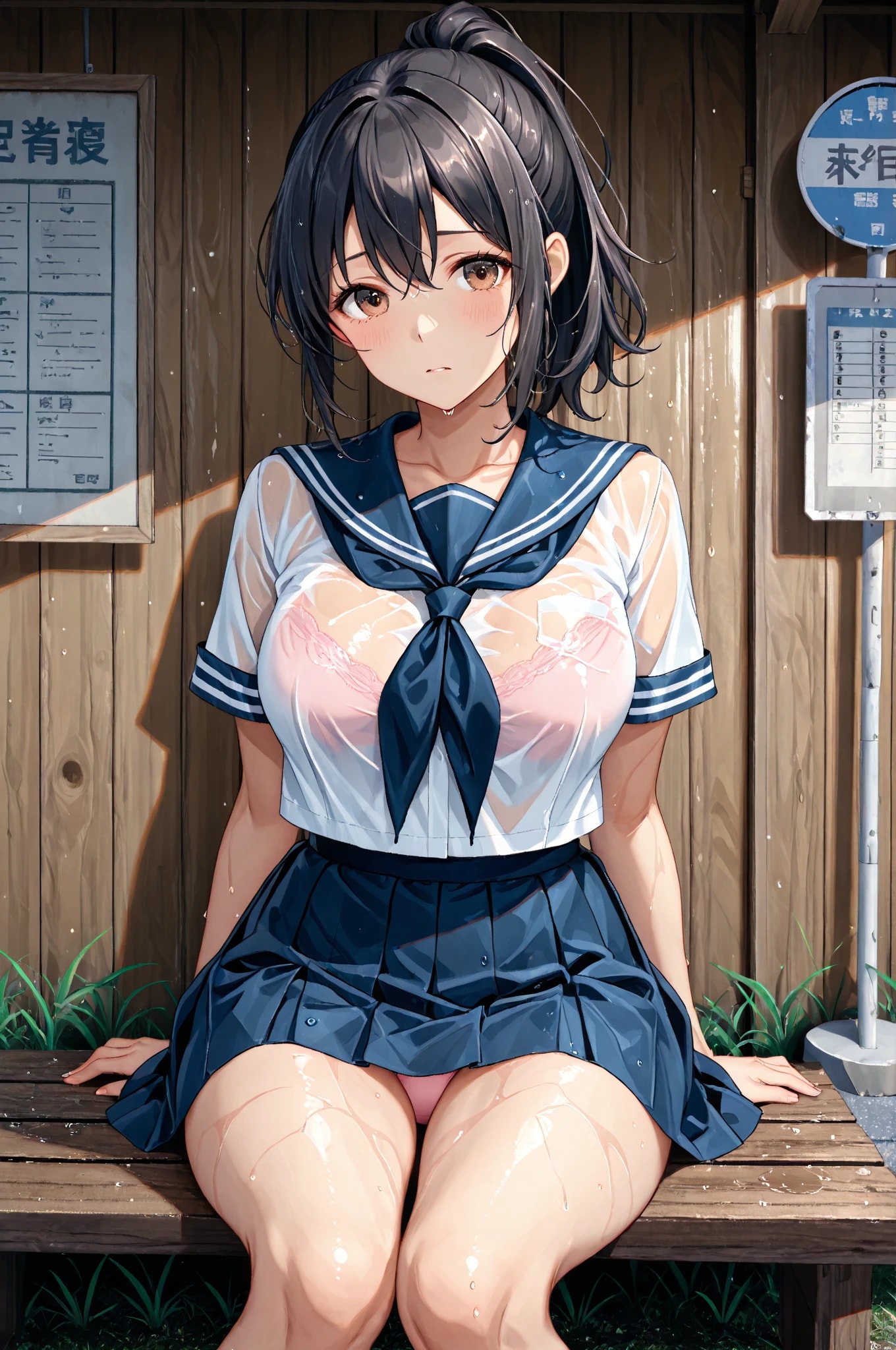 雨宿りの行為