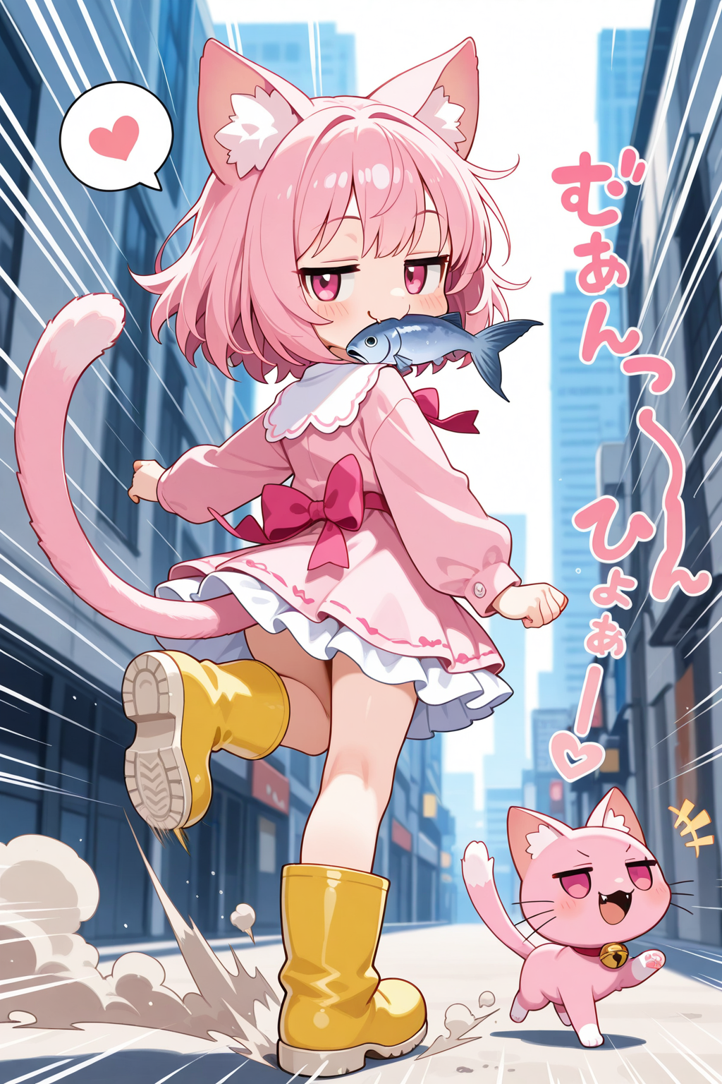 おさかにゃ咥えた後ろ姿！！