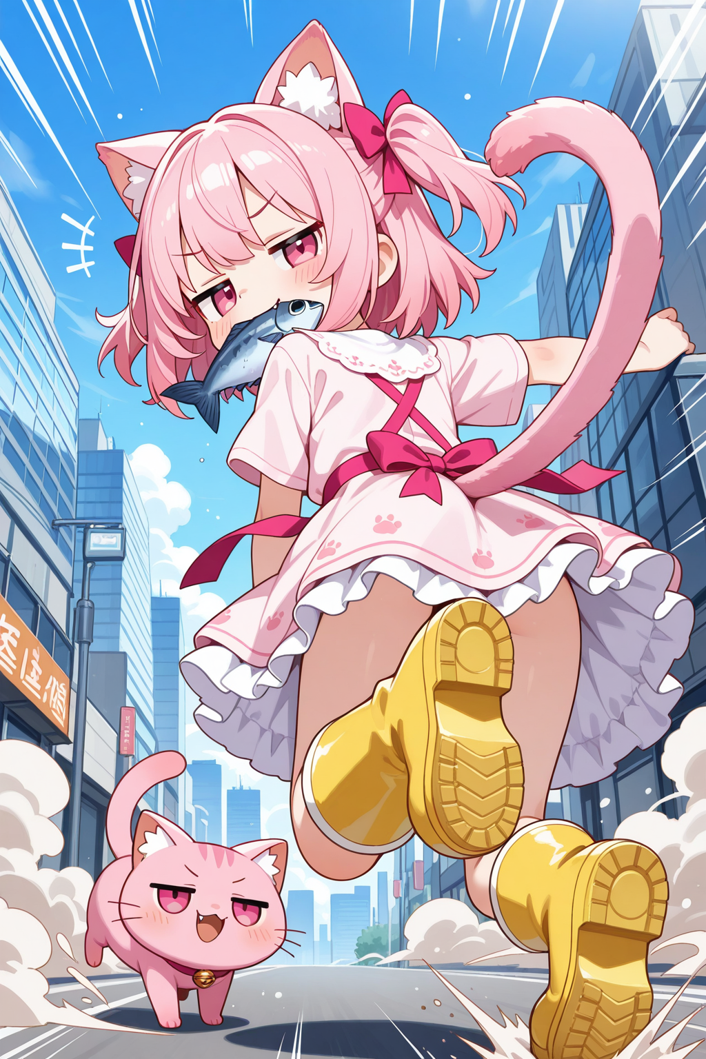 おさかにゃ咥えた後ろ姿！！