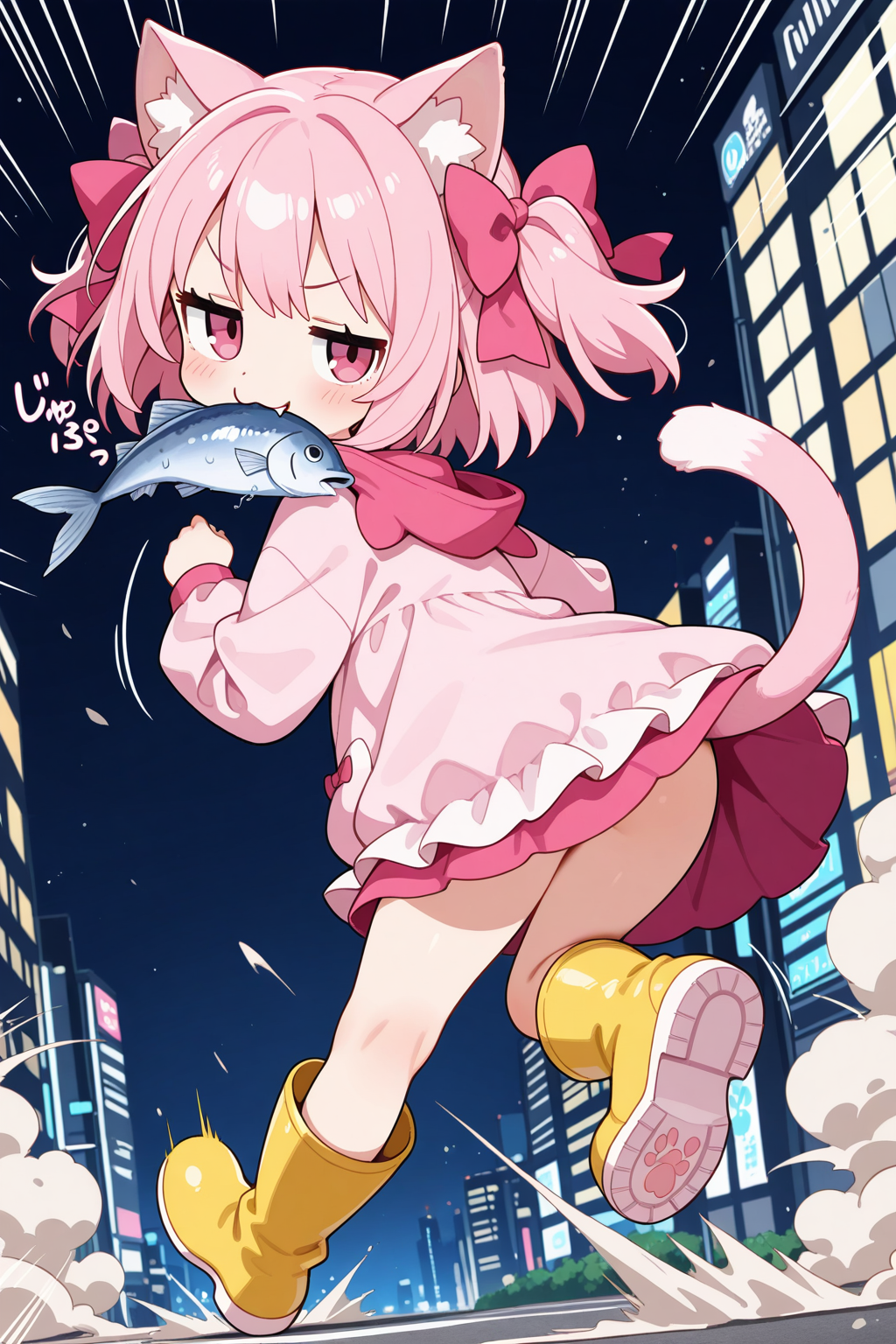 おさかにゃ咥えた後ろ姿！！