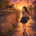 ねこと少女 2枚目