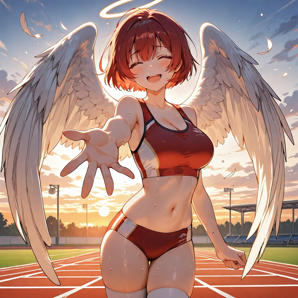 元気っ子さんと夕暮れ
