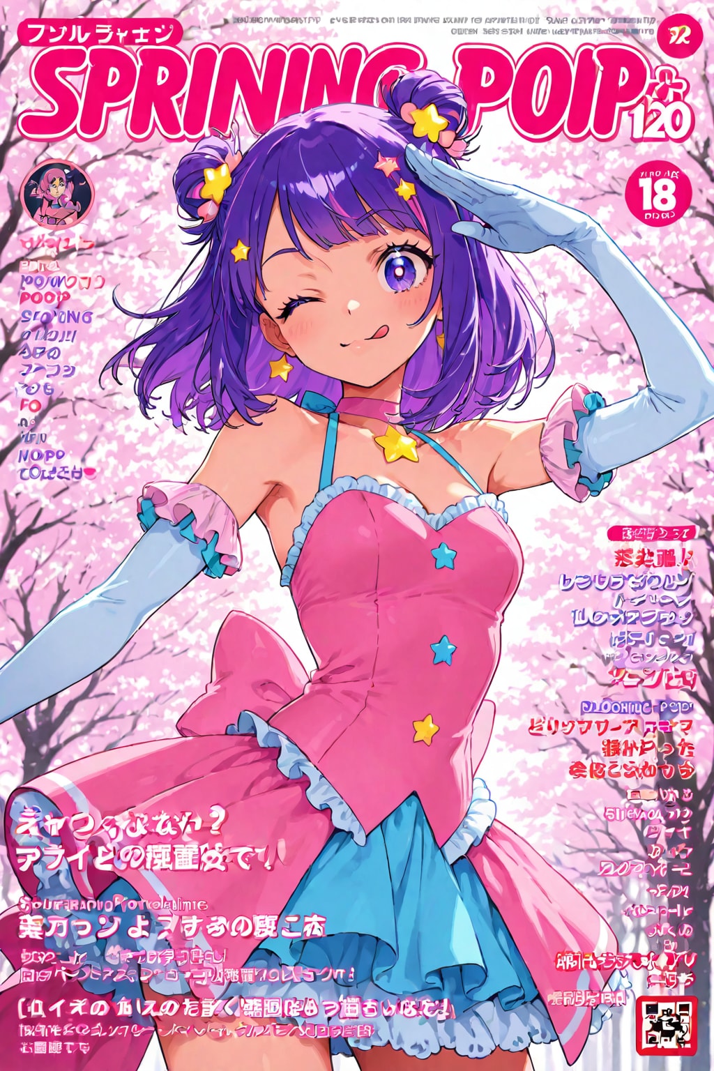 雑誌の表紙の紫髪ちゃん